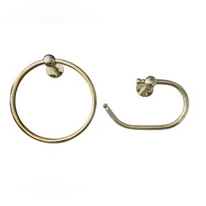 2 / Brass towel holders ( Ralph Lauren Look )